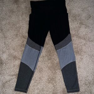 Black and Gray Athleta Leggings
